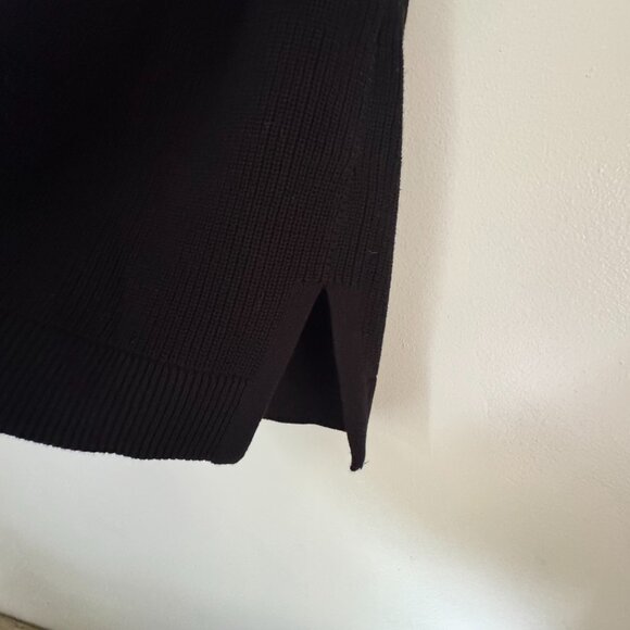 Banana Republic Black Ribbed Cowl Turtleneck Sleeveless Sweater Knit Size Medium - Picture 5 of 6